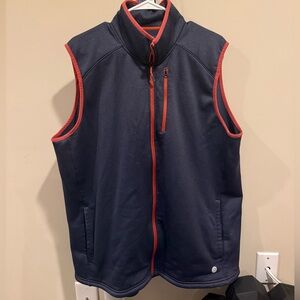 L.L. Bean XL Tall Vest, Navy and Crimson
